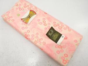 アンティーク　流水に菊模様　長襦袢地反物